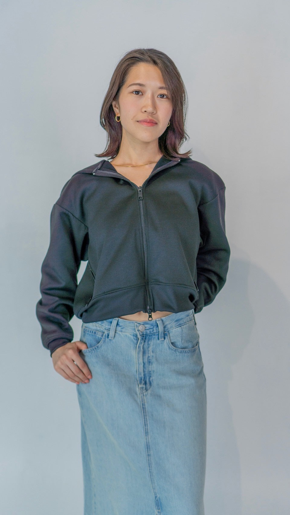 レディースパーカー　Black