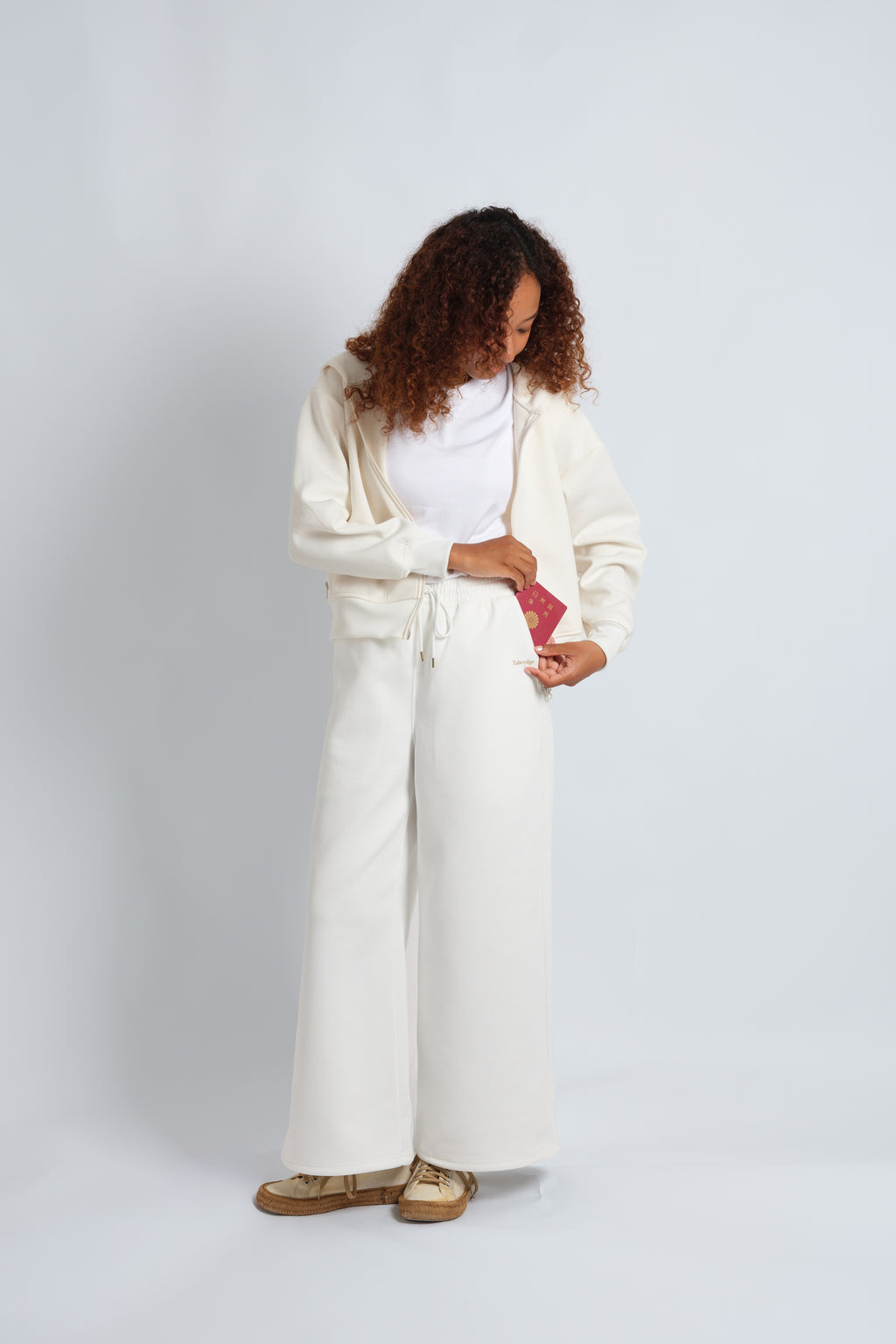 【予約販売：10月中旬〜配送開始】レディースパンツ　White