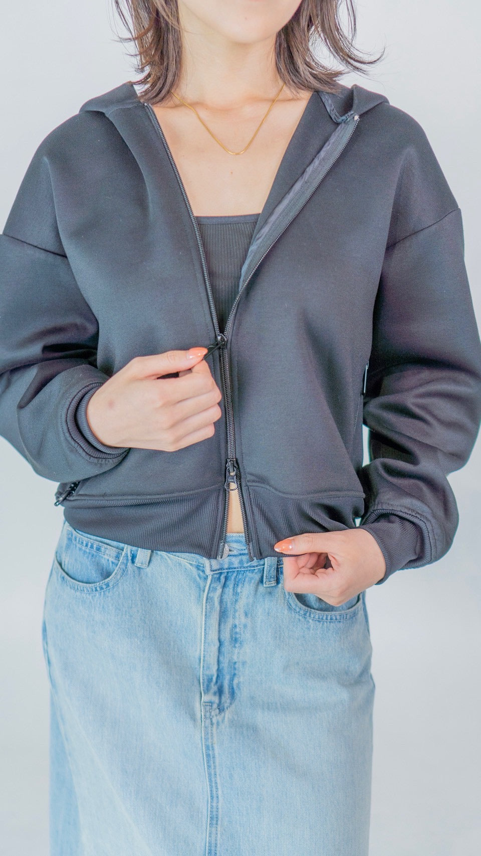 レディースパーカー　Black