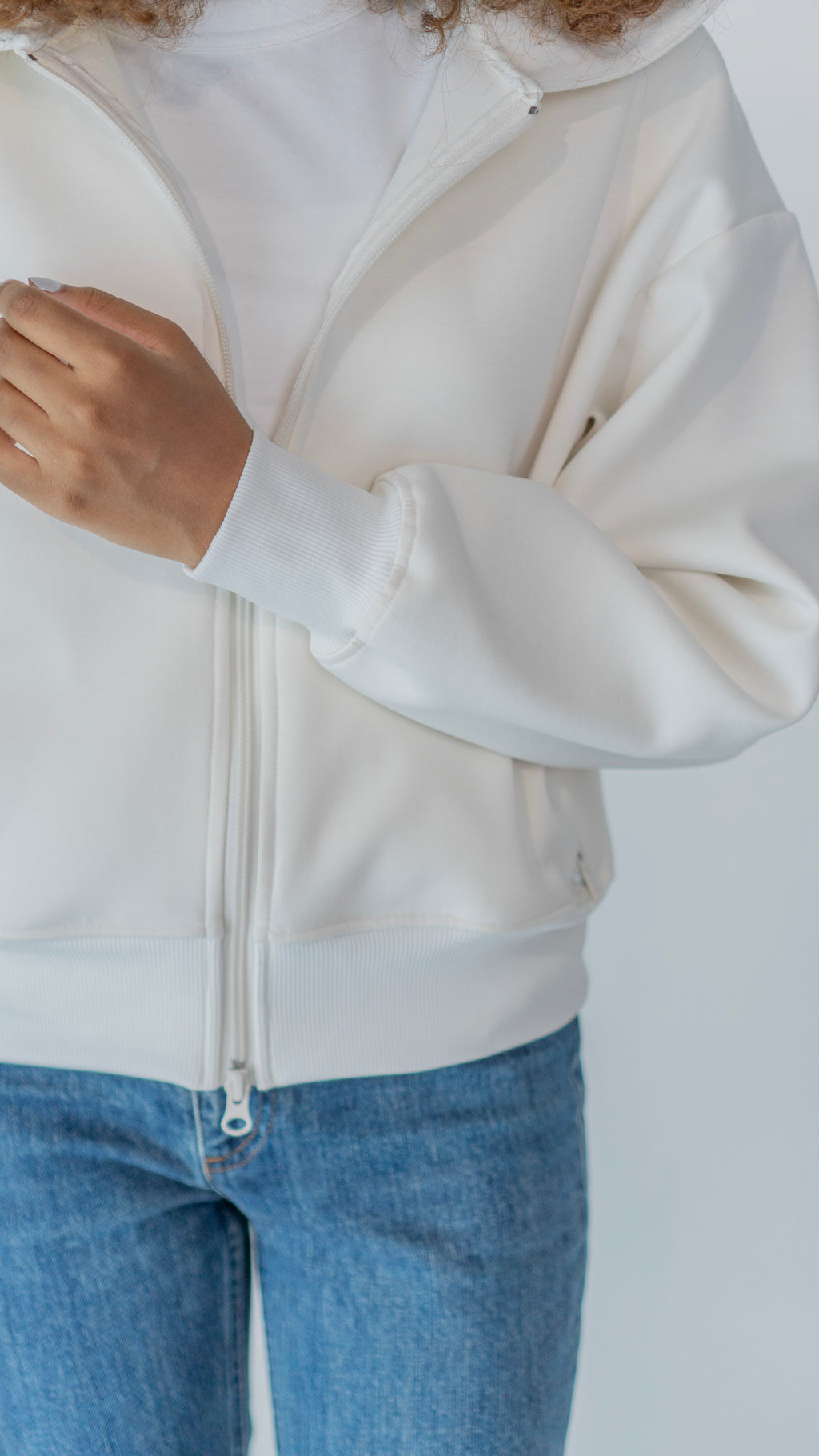 レディースパーカー　White